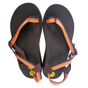 Chaco Bodhi Classic Strap Toe Loop‎ Sandals Mens 13 Brown Orange Minimal Hiking